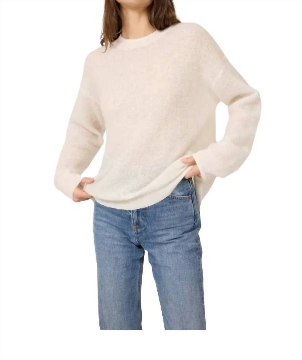 NEW ONE GREY DAY addison pullover top in ivory